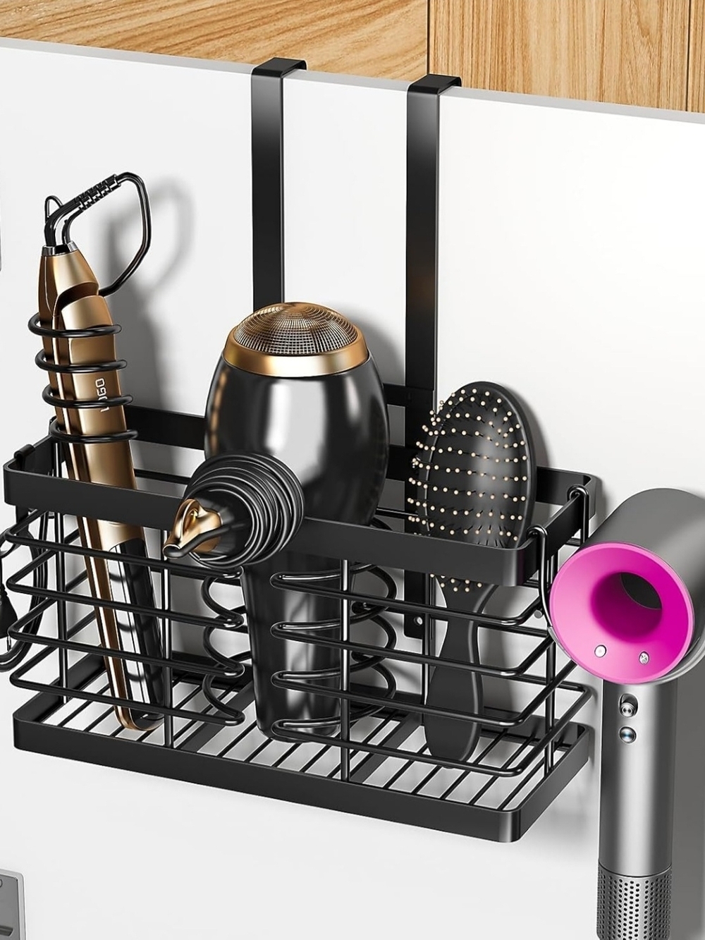 Black Hair Tool Organizer Rack